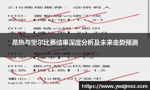 昂热与里尔比赛结果深度分析及未来走势预测